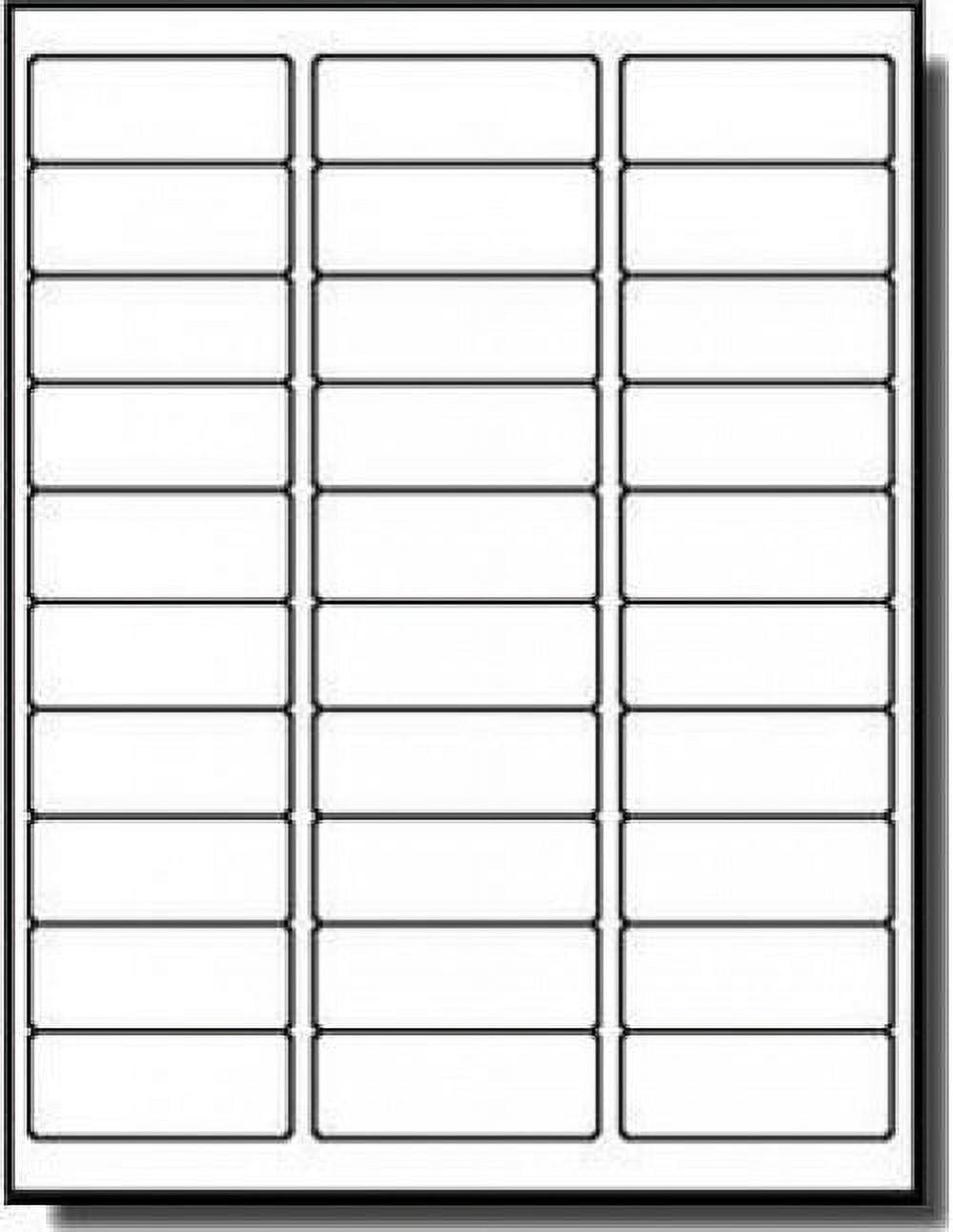 White Return Address Labels, Size 1/2 x 1-3/4" 30 Labels Per Sheet - Sheet Size 8.5x 11 - 50 Sheets Per Pack.