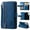 Darkblue, variant on SaniMore for Samsung Galaxy S23 FE Case, Prumium PU Leather Zipper Wallet Card Slots Cash Pocket Flip Kickstand Lanyard Anti-drop Shcokproof Full Body Wrap Business Case for Galaxy S23 FE, Winered