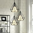 thumbnail image 4 of 3-Light Caged Chandelier Pendant Ceiling Hanging Lamp Industrial Round, 4 of 9
