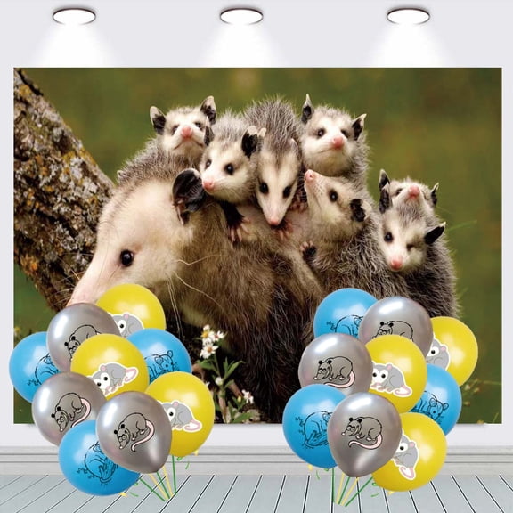 Opossum Backdrop Balloons Banner Party Decorations Taspestry Wall Decor Background Poster Supplies