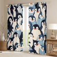 thumbnail image 2 of Manfei Cartoon Penguin Black Out Curtains for Kids Teens,Kawaii Animal Wildlife Curtains Pack of 2 (42x63 Each),Merry Christmas Bedroom Curtains,Breathable Home Decor, 2 of 6