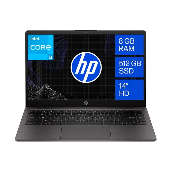Laptop HP 240 G10: Intel Core i3 N305, RAM 8GB DDR4, SSD 512GB, Pantalla 14", Windows 11 Home