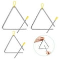 thumbnail image 1 of 3 Pcs Musical Triangles, Hand Percussion Instrument with Beater, 4/5/6 inch Musical Steel Triangle Instruments for Early Education Toy, Music Learnin, 1 of 5
