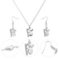 thumbnail image 3 of 1 Set of Delicate Necklace Earrings Set Koala Shape Jewelry Party Accessory, 3 of 7