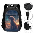 thumbnail image 3 of Salouo Starry Sky Cloud Puppy Pattern Extra Large Travel Laptop,Backpack with USB Charging Port College Backpack Business Work Bag Casual Daypack Fits for Men & Women, 3 of 7