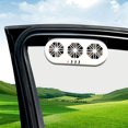 thumbnail image 4 of HLONKCar Window Exhaust Fan Usb Car Air Vent Fan Electric Car Window Fan With Three Air Outlet Vehicle Radiator Vent With Usb For All Cars White, 4 of 8