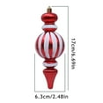 thumbnail image 5 of Dserfhy 2 Pcs 7 Inch Finial Drop Christmas Tree Ornaments Red White Gourd Shape Hanging Ornaments Shatterproof Plastic Finial Pendant for Holiday Party Decor, 5 of 8