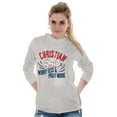 thumbnail image 3 of Christian Gals Worry Less Pray Women Plus Size Long Sleeve Graphic Tee Brisco Brands 3X, 3 of 5