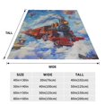 thumbnail image 3 of Honeii Cartoon Train Hot Air Balloon Print Fleece Blanket - Throw Blanket for Bed, Sofa, Couch, Camping, and Travel , Microplush Ultra Soft Warm Blanket-60"x50", 3 of 7