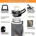 thumbnail image 4 of Black and Golden Marble 32oz Water Bottles with Straw Tritan Leakproof Sports Bottle BPA Free Clear for Fitness Gym Swimming Cycling, 4 of 7