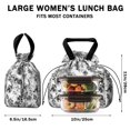 thumbnail image 5 of Pioneer Flower Floral Print Pattern Drawstring Lunch Bag Women - Drawstring Lunch Bag Insulated for Work Office - Stain-Resistant Large Lunchbags for Women with Multi-Pockets, 5 of 6