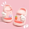 thumbnail image 5 of WUANDIXFA Toddler Shoes Clogs Slide Sandals for 0-8yrs Kids Unisex for Girls and Boys Garden Shoes Cartoon Slides Slip-Resistance Sandals Beach Pool Slippers (Pink, 11), 5 of 7