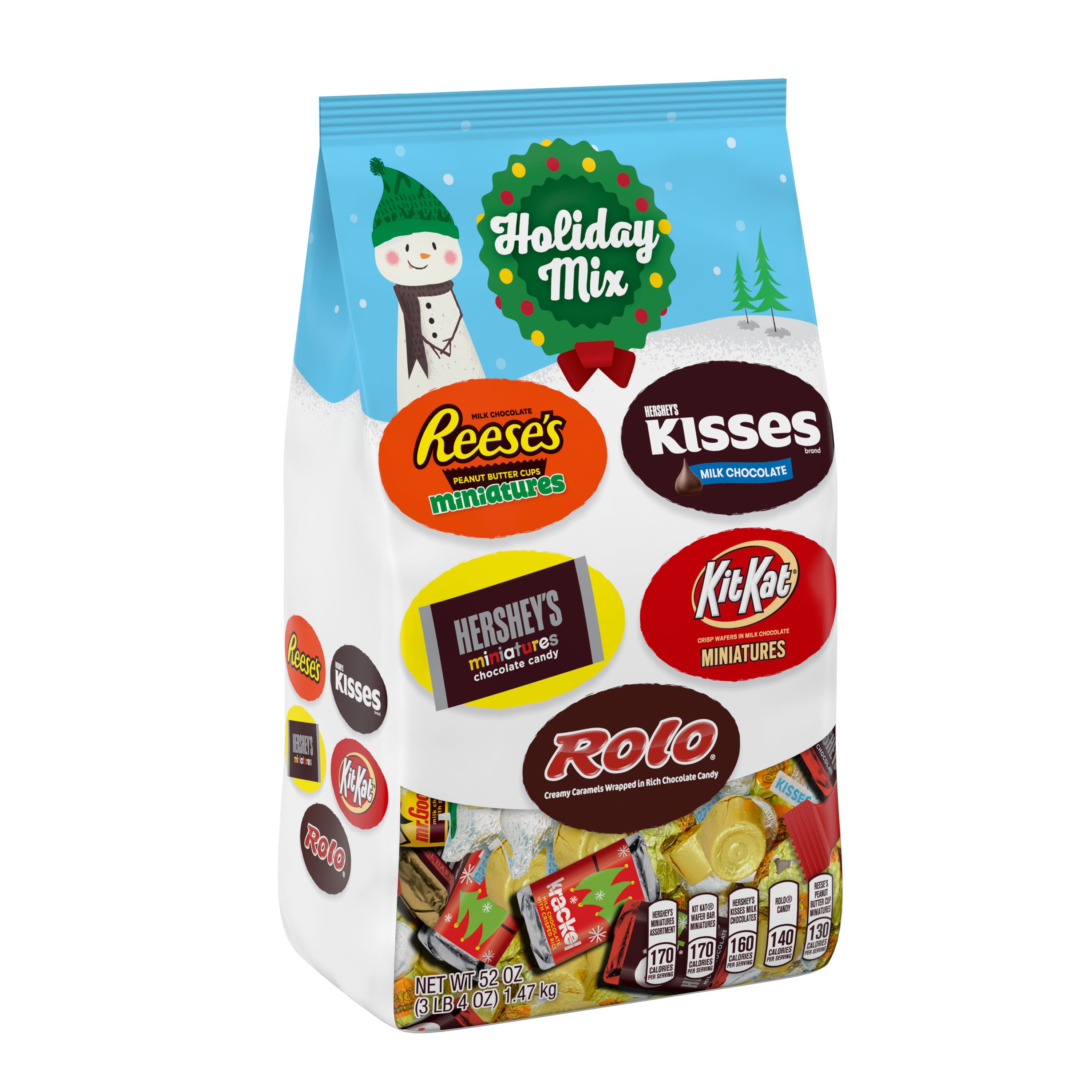 Hershey's Holiday Miniatures Mix Gusset Bag, 52 Oz