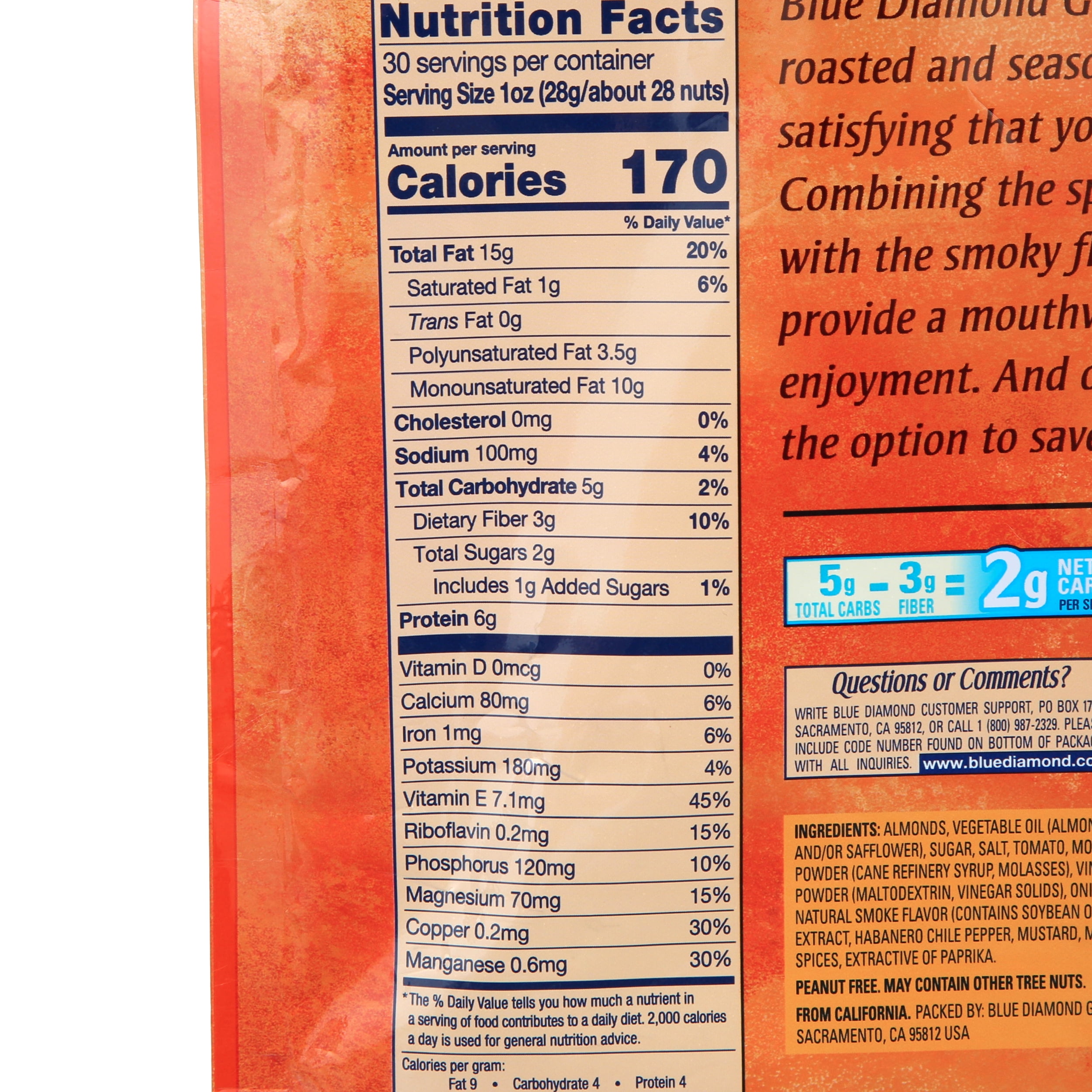 Blue Diamond Almonds Lightly Salted Low Sodium Hy Vee Aisles Online Grocery Shopping