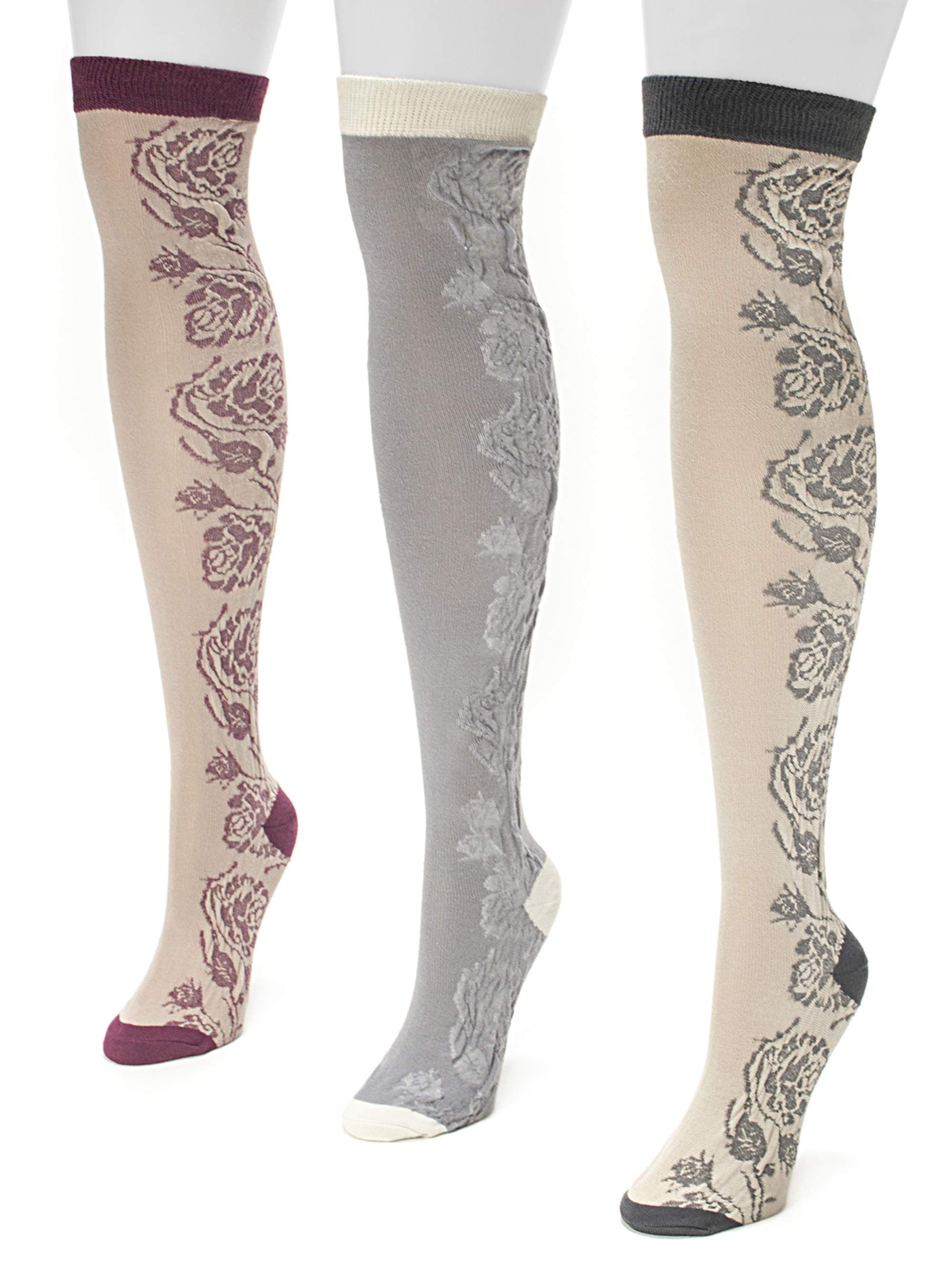 Women's 3 Pair Over the Knee Microfiber Socks