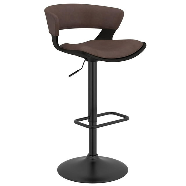 Tabouret contemporain pneumatique, brun