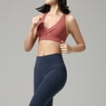 thumbnail image 4 of Ropa interior deportiva para mujer, con almohadillas cruzadas para entrenamiento, yoga, color rosa, 4 of 6