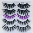 thumbnail image 2 of 5 Pairs False Eyelashes,Soft And Comfortable False Eye Lashes Faux 3D Mink Lashes Multipack for Makeup Eyelashes Extension,K604, 2 of 6