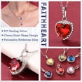thumbnail image 3 of FaithHeart January Birthstone Heart Necklace for Women Sparkling Diamond 925 Sterling Silver Pendant Necklace Birthday Valentine's Day Jewelry Gift, 3 of 7