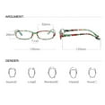 thumbnail image 2 of Small Rectangle Flower Print Anti-blue Light Reading Glasses 4.00 Spring Hinges Readers for Women +4.00 strength, 2 of 7