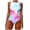 Pink, variant on MDUKONU Women's Plus Size One Piece Swimsuit Waterproof Swimsuit Pink XXL