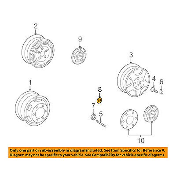 Dodge CHRYSLER OEM 0306 Sprinter 3500 Wheel TireValve Stem Ring