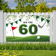 thumbnail image 6 of Grass Design Birthday Banner Golf Theme Green Elements Decoration for Outdoor Celebration Adult Party Garden Event Commemoration, 6 of 8