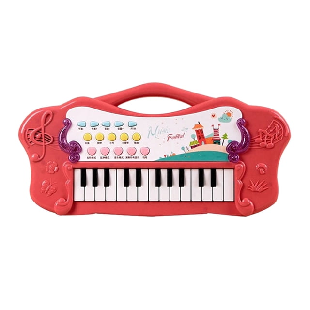 Red Portable Piano Toy With Sound Effects And Keys, Early Music Education Activity For Kids, Interactive Learning Instrument