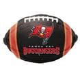 thumbnail image 2 of 10 Pack Tampa Bay Buccaneers 21" Football Football Foil Jr Shape Balloon, Black Red, 2 of 2