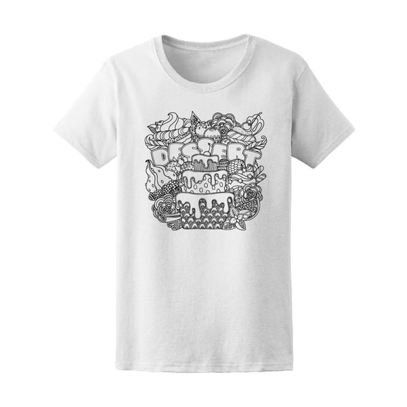 Sketch Of A Dessert Composition Tee Women's -Image by Shutterstock