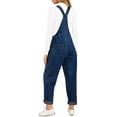 thumbnail image 3 of luvamia Womens Stretch Adjustable Denim Bib Overalls Jeans Pants Jumpsuits Medium Wash, Size S-2XL, 3 of 5