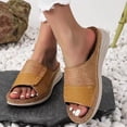 thumbnail image 4 of Utoimkio Platform Sandals for Women Plus Size Herringbone Fish Beak Thick Sole Slope Heel Half Slippers, 4 of 5