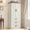 White 2 Wood Doors 3 Drawers, variant on 2 Door Armoire Wardrobe Closet for Bedroom with LED Sensor Light,75"H Farmhouse Wood Clothing Storage Cabinet with Hanging Rod & Adjustable Shelf