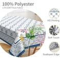 thumbnail image 3 of 60x84inches Rectangle Table Cloth Blue White Faience Print Pattern with Bright Color Floral Tablecloth Waterproof and Stain Resistant Table Cover for Kitchen Dining Room Buffet Banquet Party, 3 of 7