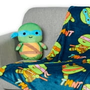Nickelodeon Teenage Mutant Ninja Turtles Cute Leo Silk Touch Throw Blanket and Plush Character Hugger Set – Ultra Soft Plush Character Pillow for Kids