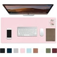 thumbnail image 1 of Desk Pad, Extended Gaming Mouse Pad, XXL Large Mouse Pad, Non-Slip PU Leather Desk Blotter, Waterproof Keyboard Mouse Mat Desk Writing Pad for Work, Game, Office, Home Accessories -Pink, 1 of 5