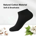 thumbnail image 4 of FITDON 6 Pairs Trainer Socks for Women and Men, Non Slip Ankle Socks Low Cut Cotton Liner Socks,Black, 4 of 7
