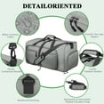 thumbnail image 6 of 65L Large Duffle Bag for Travel - Foldable Men Women Duffel Bag with Shoes Compartment - Gym Overnight Bags Waterproof & Tear Resistant(Gray), 6 of 7