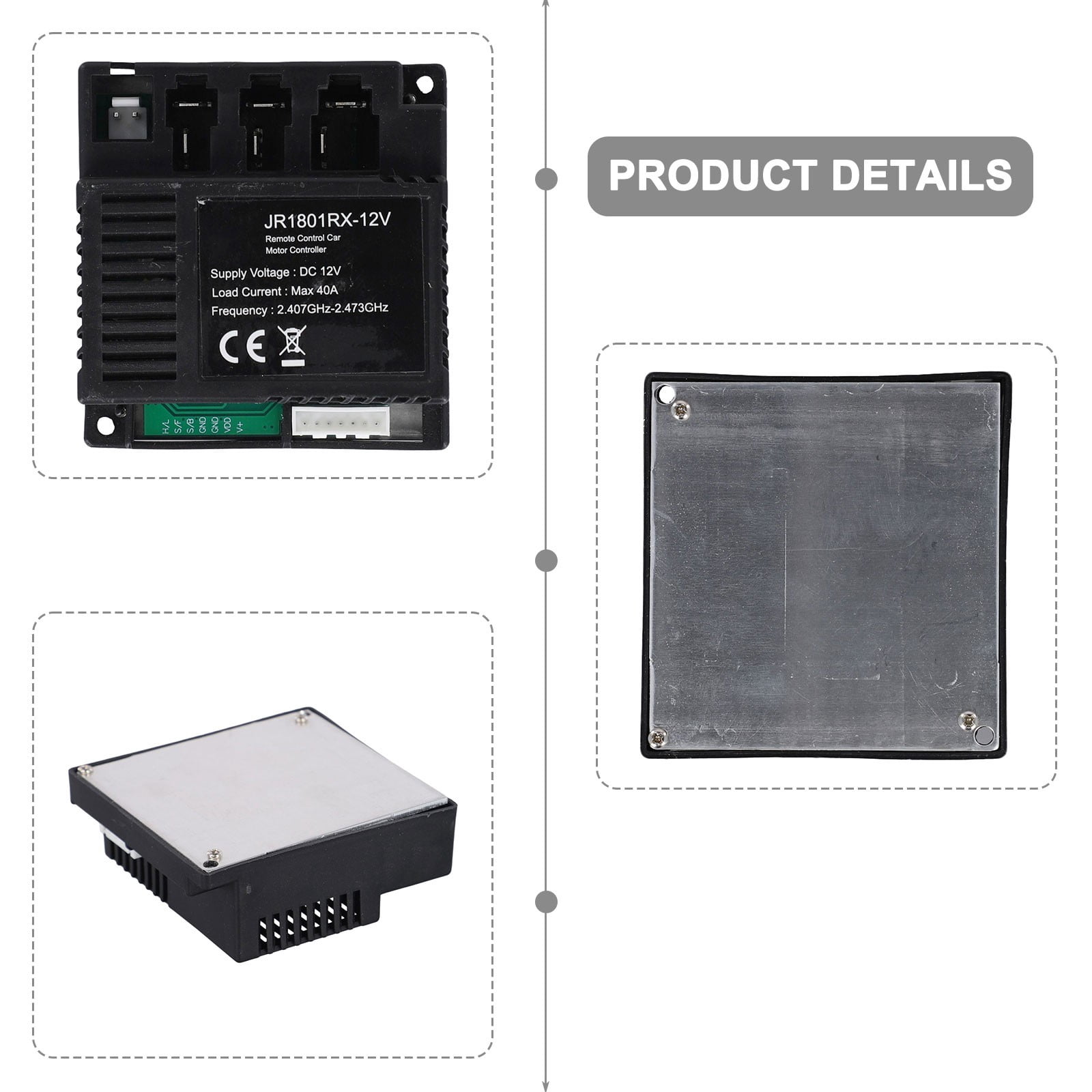 Carte émetteur et carte récepteur avec télécommande - - - Dimensions 12 Carte émetteur et carte récepteur avec télécommande - - - Dimensions 12