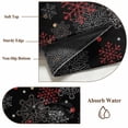thumbnail image 6 of Round Rug 3.3Ft Washable Non-Slip, Black Snowflake Christmas Circle Area Rugs for Living Room Bedroom, Red Yellow White Snowflake Indoor Floor Mats Carpet Runner for Home Decor Aesthetic, 6 of 8