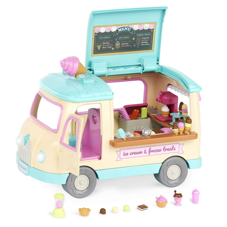 Lil Woodzeez Ice Cream Truck with Lights & Sounds 27 Pcs Doll