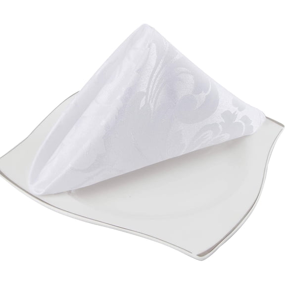 ANHXN Damask Jacquard Cloth Napkins Waterproof Spillproof Polyester Fabric Napkins 。Different colors to choose from