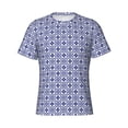 thumbnail image 4 of Vsdgher Blue And White Porcelain Chinaware Print Men's Dry Fit Mesh Athletic Shirts Moisture Wicking Tennis T-Shirt Tops, 4 of 9
