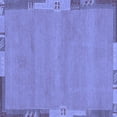 thumbnail image 1 of Ahgly Company Machine Washable Indoor Square Abstract Blue Modern Area Rugs, 5' Square, 1 of 4