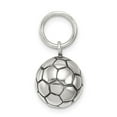 thumbnail image 4 of Auriga Fine Jewelry 925 Sterling Silver Antique Soccer Ball Charm for Women (L - 12mm, W - 11mm), 4 of 6