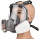thumbnail image 4 of Máscara facial completa 16 en 1 Big Vision Máscara facial completa de silicona 1 cuerpo de máscara + 2 cartuchos de filtro 3 + 2 tapas de filtro + 10 almohadillas de filtro + 1 bolsa de almacenamiento, 4 of 5