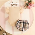 thumbnail image 4 of HWJAD Baby Girl Clothes Summer Outfits Short Sleeve Romper Ruffle Skirt Shorts Newborn Mama's Bestie Bodysuit Sets, 4 of 10