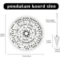 thumbnail image 2 of Pendulum Board with Necklace Sun Wooden Carven Metaphysical Message Board Dowsing Divination Mat Witchcraft Altar Supplies Kit for Wiccan Beginner Spirit Decoration 7.9inch Black, 2 of 7