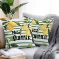 thumbnail image 2 of Watercolor Lemon Outdoor Pillow Covers Set of 2 Hello Summer Waterproof Throw Pillow Case Decorative Square Cushion Cover for Patio Couch Garden Balcony, 26"x26", 2 of 9
