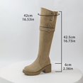 thumbnail image 5 of Heel Western Knee High Boots Tall Riding Footwear for Ladies With On Design And Solid Pattern, 5 of 9